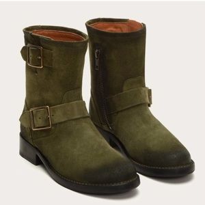 Frye Vicky Engineer Suede Moto Boots